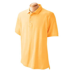 Devon and Jones Men's Pima Pique Short-Sleeve Polo Shirt Yellow, Sunray