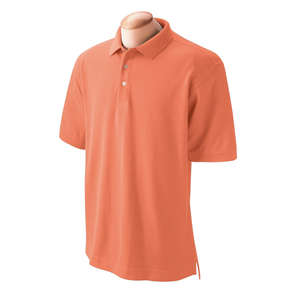 Devon and Jones Men's Pima Pique Short-Sleeve Polo Shirt Orange, Tangerine