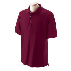 Devon and Jones Men's Pima Pique Short-Sleeve Polo Shirt Burgundy