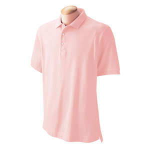 Devon and Jones Men's Pima Pique Short-Sleeve Polo Shirt Pink