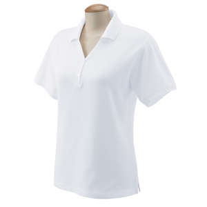 Devon and Jones Women's Short Sleeve Polo Shirt White