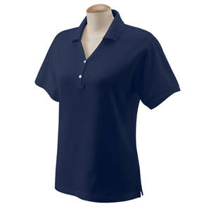 Devon and Jones Women's Short Sleeve Polo Shirt Blue, Navy
