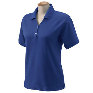 Devon and Jones Women's Short Sleeve Polo Shirt Blue, True Royal