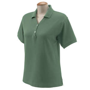 Devon and Jones Women's Short Sleeve Polo Shirt Dill