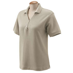 Devon and Jones Women's Short Sleeve Polo Shirt Stone