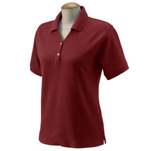 Devon and Jones Women's Short Sleeve Polo Shirt Burgundy