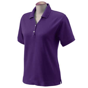 Devon and Jones Women's Short Sleeve Polo Shirt Purple