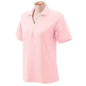 Devon and Jones Women's Short Sleeve Polo Shirt Pink