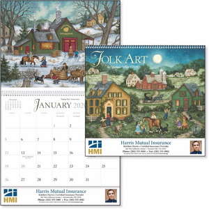 Custom Promotional Folk Art Calendar - 2013