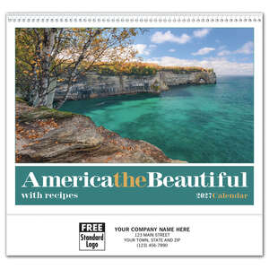 Custom Promotional America the Beautiful with Recipes Calendar - 2013