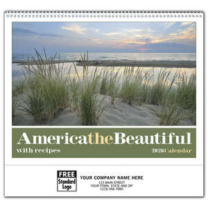 Custom Promotional America the Beautiful with Recipes Calendar - 2013