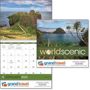 Custom Promotional Beautiful World Scenic Calendar - 2013