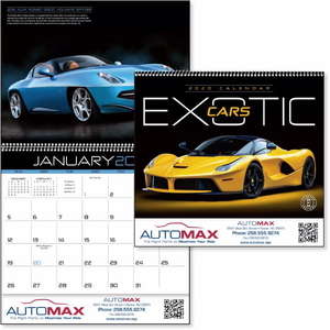 Custom Promotional Exotic Cars Calendar - 2013