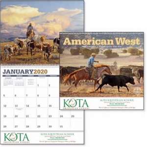 Custom Promotional American West by Tim Cox Calendar - 2013