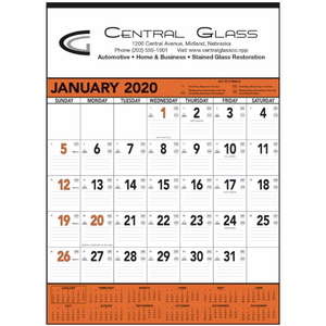 Orange & Black Contractor's Memo (13-sheet) Calendar - 2013 