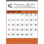 Customized Large Wall Calendars - Orange & Black Contractor's Memo (13-sheet) Calendar - 2013