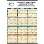 Promotional Desktop & Office Items - Time Management Span-A-Year (Non-Laminated) Calendar - 2013