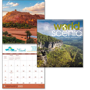 Custom Promotional Brilliant World Scenic Calendar - 2013