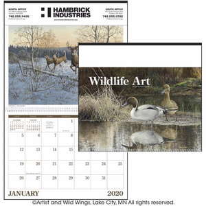 Custom Promotional Wildlife Art Themed Calendar - 2013