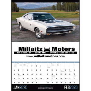 Custom Promotional Muscle Cars Calendar II - 2013