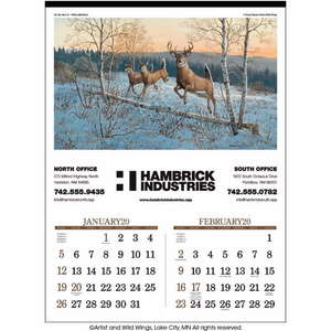Custom Promotional Wildlife Art Calendar - 2013