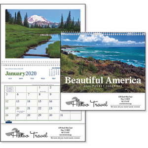 Custom Promotional Beautiful America Pocket Calendar - 2013