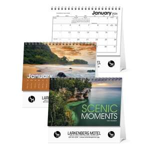 Custom Promotional Scenic Moments Large Desk Calendar - 2013