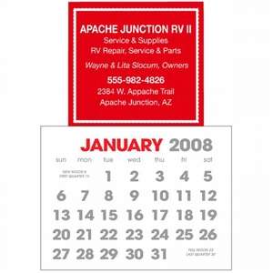 2-Color Stick Up Calendar, English (13-Month) - 2013 