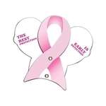 Logo Paper Hand Fans - Four Part Awareness Ribbon Expandable Hand Fan