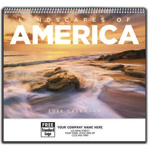 Custom Promotional Landscapes of America English - Spiral Calendar - 2013