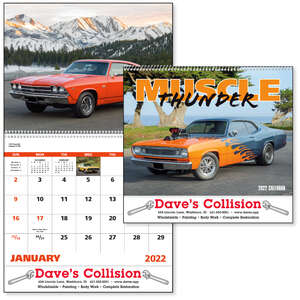 Custom Promotional Muscle Thunder - Spiral Calendar - 2013