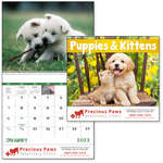 Customized Desktop & Office Items - Puppies & Kittens - Spiral Calendar - 2013
