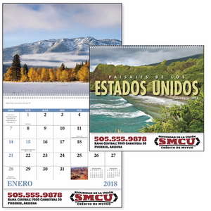 Custom Promotional Landscapes of America (Spanish) - Spiral Calendar - 2013
