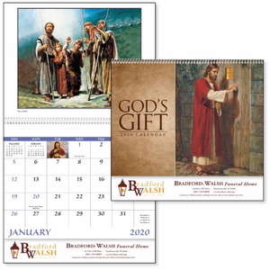 Custom Promotional God's Gift (With Funeral Pre-Planning Sheet) - Spiral Calendar - 2013