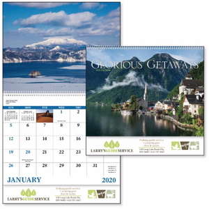 Custom Promotional Glorious Getaways - Spiral Calendar - 2013