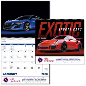 Exotic Sports Cars - Spiral Calendar - 2013 