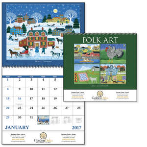 Folk Art - Spiral Calendar - 2013