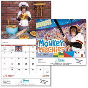 Custom Promotional Monkey Mischief - Stapled Calendar - 2013
