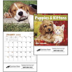 Custom Promotional Puppies & Kittens - Mini Calendar - 2013