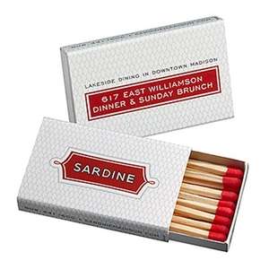 Custom Promotional Boxed Tiffany Matches - Full Color Quick Ship