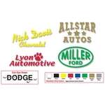 Promotional Car & Window Decals - Vinyl Cut Car-Cals - 9 Sq. In. or Less