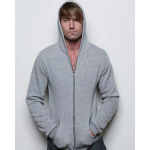 Alternative Apparel Long-Sleeve Zip Eco Hoodie Gray, Eco Heather