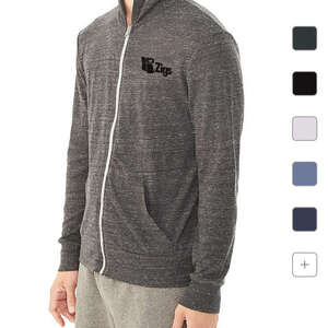Custom Promotional Alternative Apparel Eco Heather Zip-up Hoodie