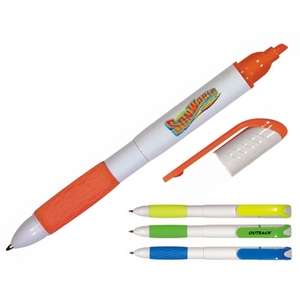 2 in 1 Pen/Highlighter - Full Color 