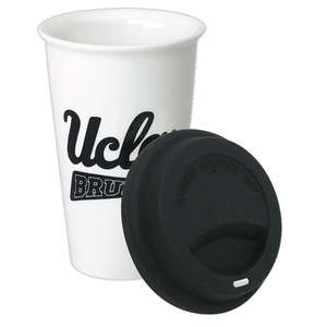 Porcelain Travel Tumbler with Silicone Lid - 12 oz.