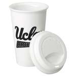 Wholesale Travel Coffee Tumblers - Porcelain Travel Tumbler with Silicone Lid - 12 oz.