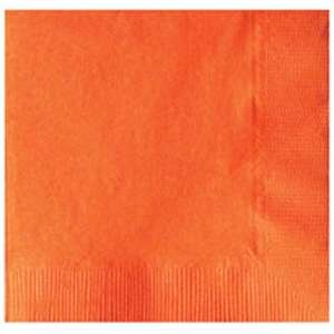 Colored 2-Ply Beverage Napkins Orange, Bittersweet