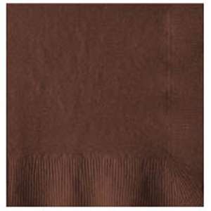 Colored 2-Ply Beverage Napkins Brown, Chocolate
