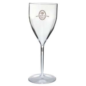 Custom Promotional 9 oz. Clear Plastic Wine Goblet