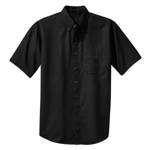 Port Authority Short Sleeve Twill Shirt Black